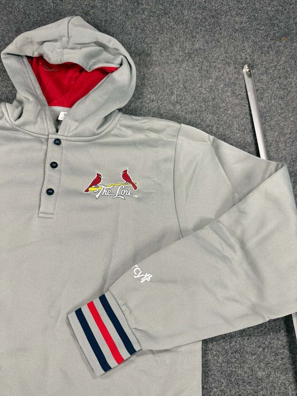 St. Louis Cardinals 'The Lou' Mercy Performance Henley Hoodie